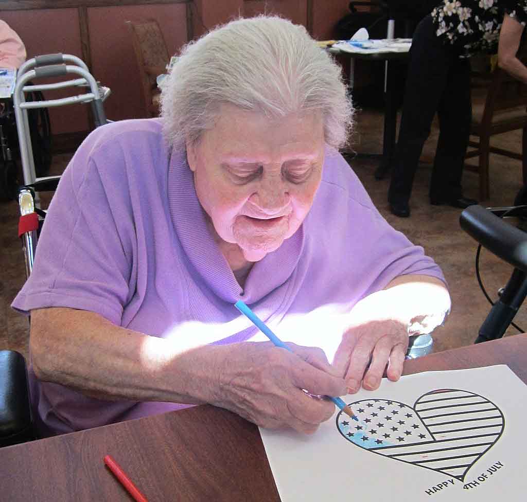 easy coloring pages for elderly seniors