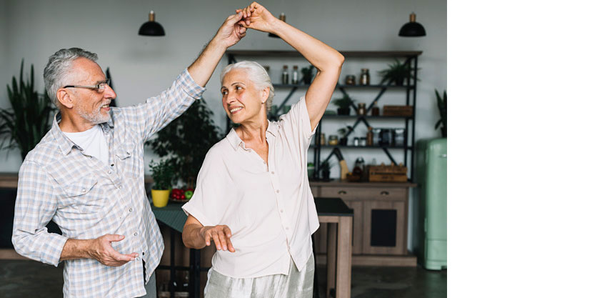 seniors dancing for fun and exercise