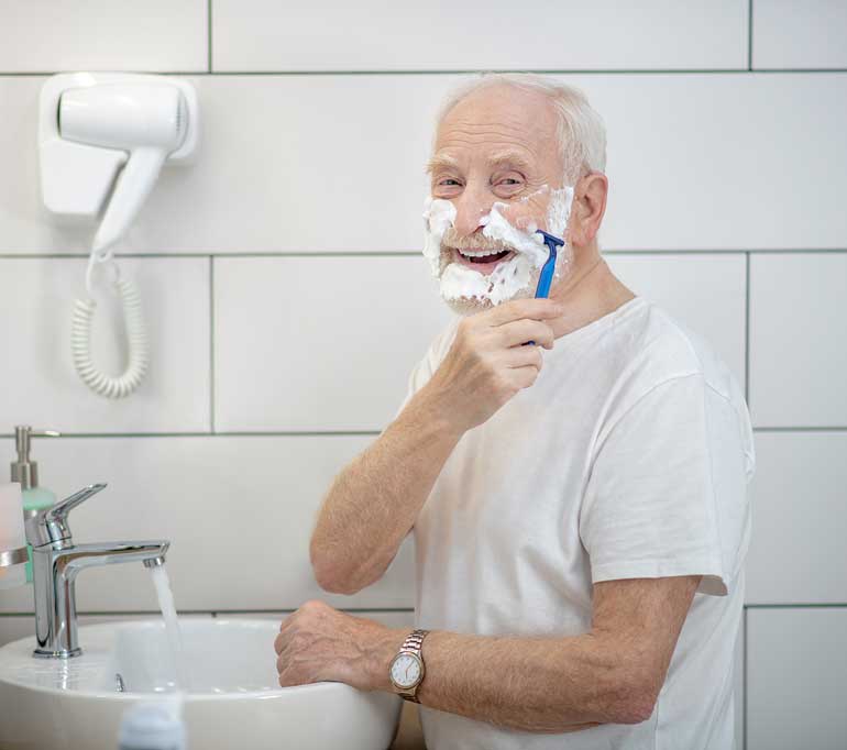 What makes you look younger? Be clean and smell good. What makes you look younger? Be clean and smell good.