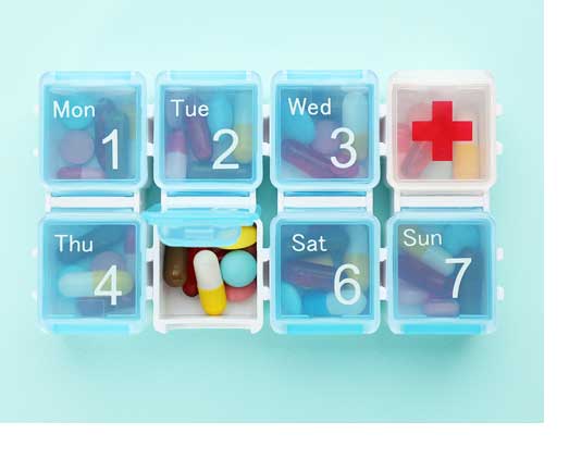 International travel for senior citizens. Keep your medicines handy.