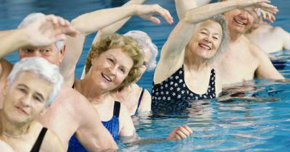 Water exercise activities for senior with limited mobility